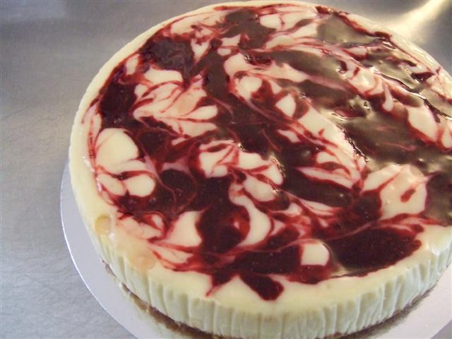 white raspberry cheesecake